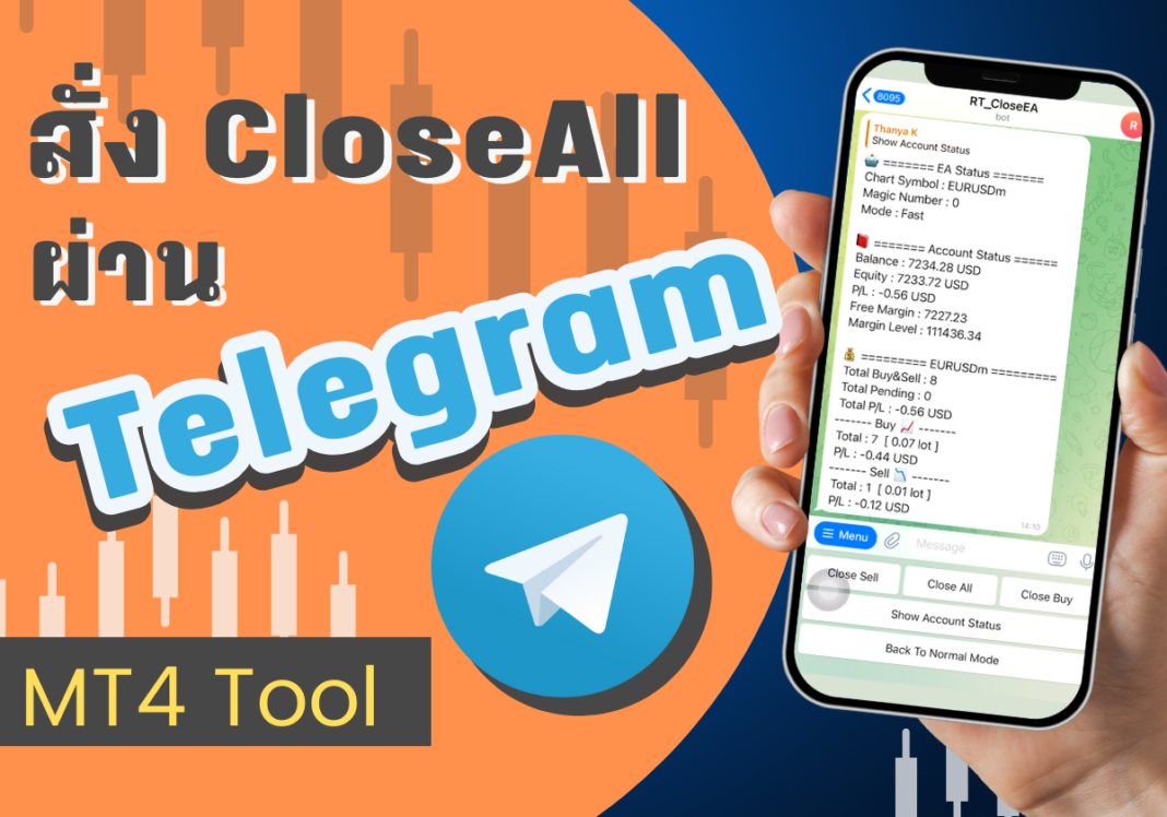 ควบคุม EA ปิด order ทั้งหมดใน MT4 ผ่าน Telegram